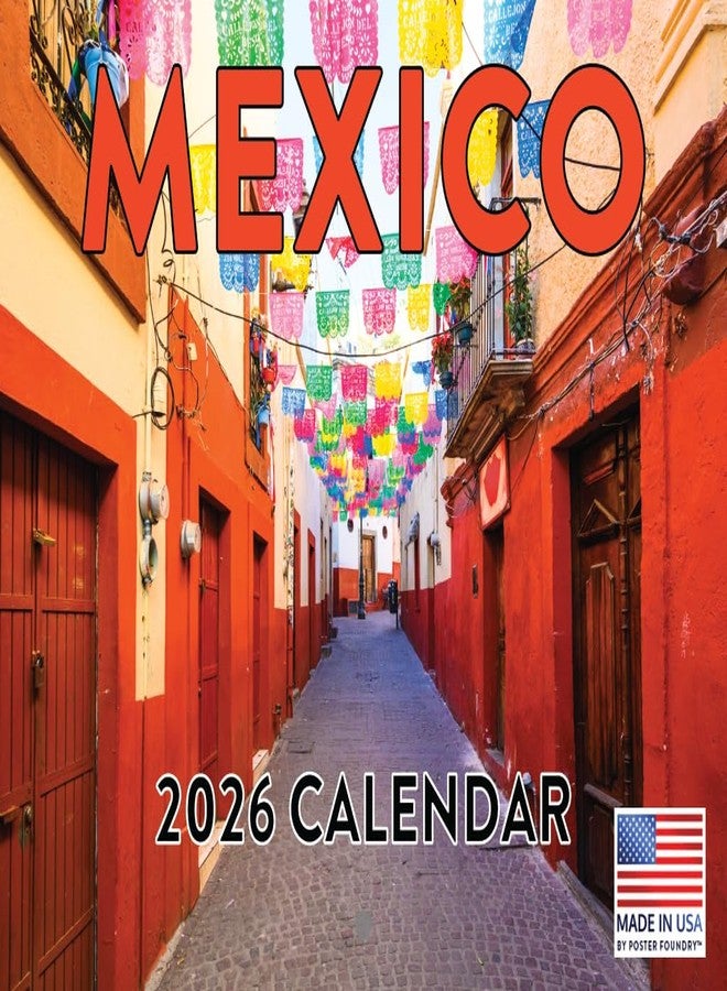 Poster Foundry Mexico Calendar 2026 Mexican Monthly Wall Calender 12 Month | American Made In The USA - Image 1