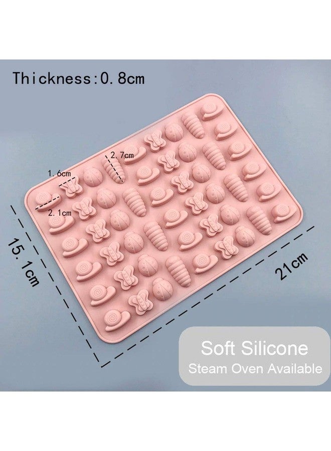 Cake Decor 50 Cavity Silicone Chocolate Mould Snail Butterfly Beetle Bug Shape Silicon Jelly Candy Mould - Image 2