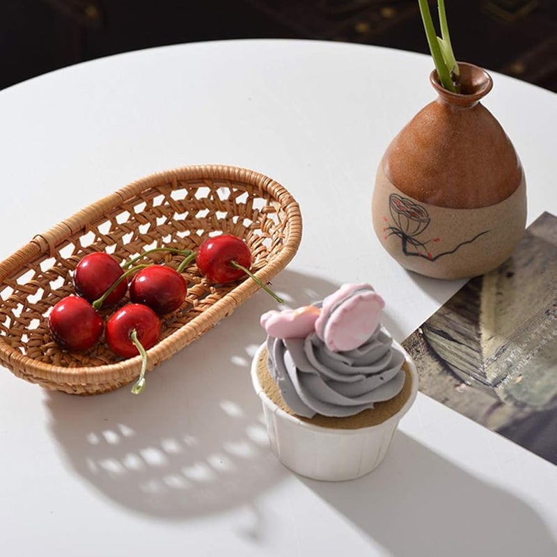 Cabilock Rattan Woven Towel Organizer Basket Portable Storage for Bathroom Laundry - Image 5