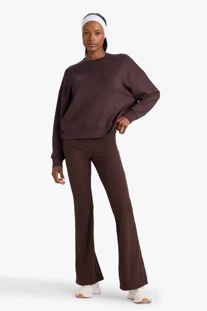 Defacto  DeFactoFit Oversize Loose Fit Modal Sports Sweatshirt for Women | Best Price UAE