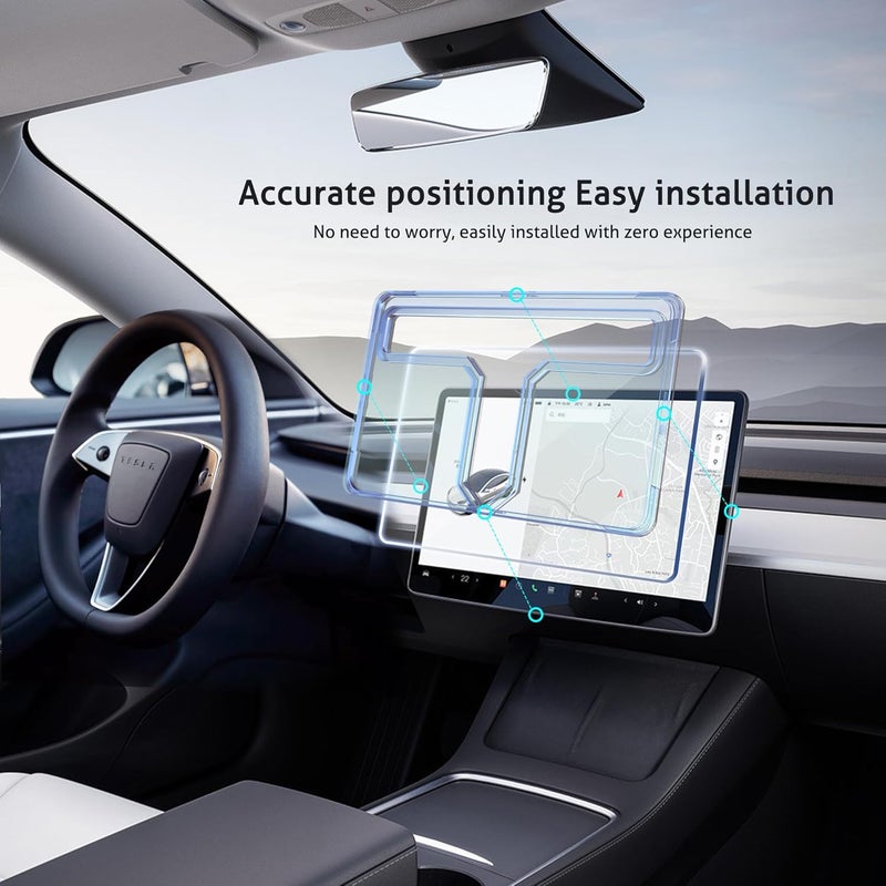 Ailun Glass Screen Protector for Tesla Model Y 2025 / Model 3 2024 with Auto Alignment Tool - Image 3