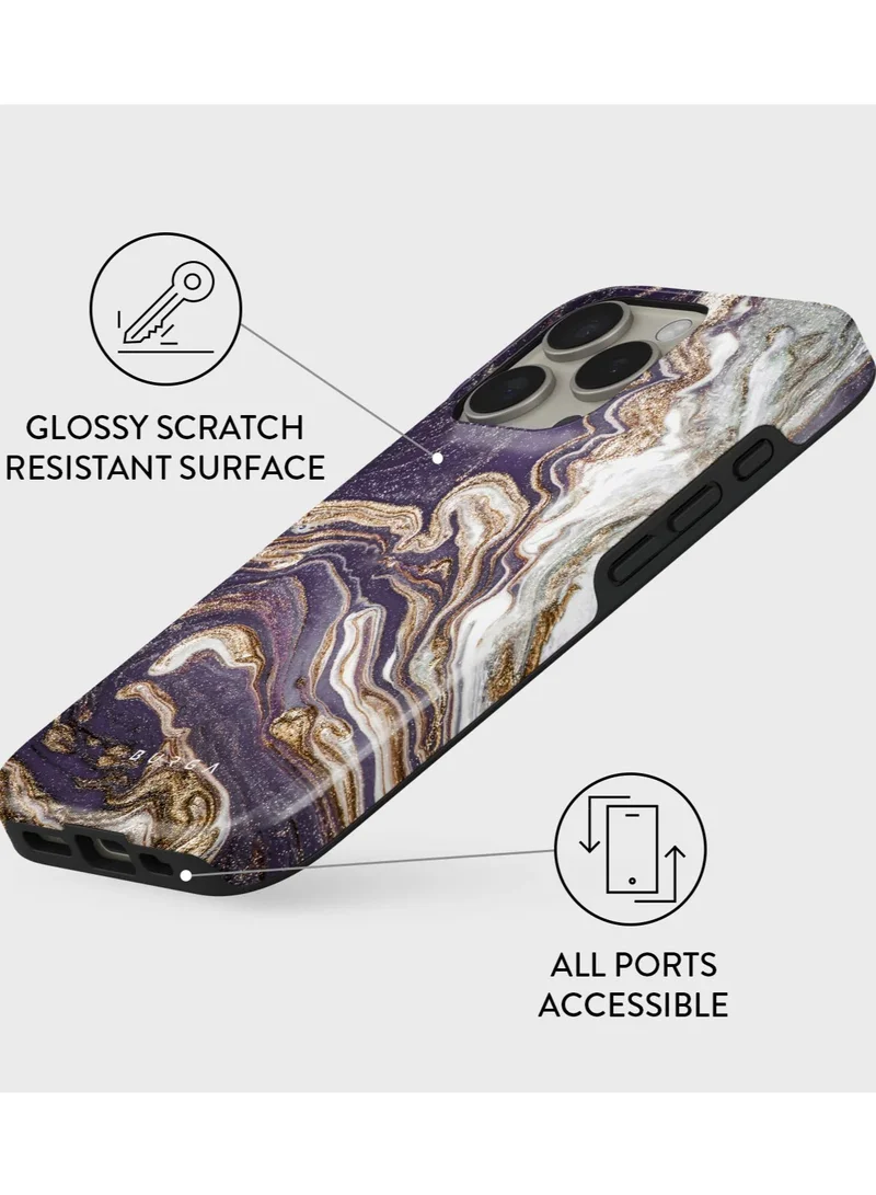 BURGA Luxury Styled Giltter iPhone 16  Pro Max Case Compatible with Double Layer Silicone Protective Case Nostalgia