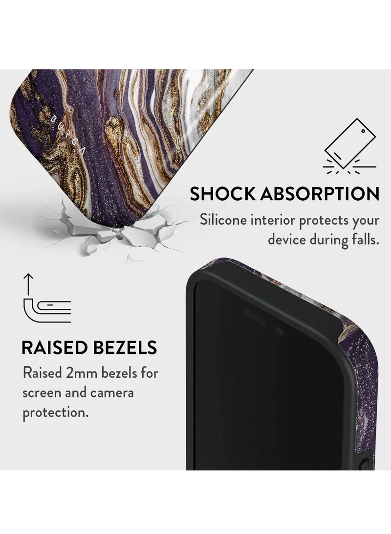 BURGA Luxury Styled Giltter iPhone 16  Pro Max Case Compatible with Double Layer Silicone Protective Case Nostalgia