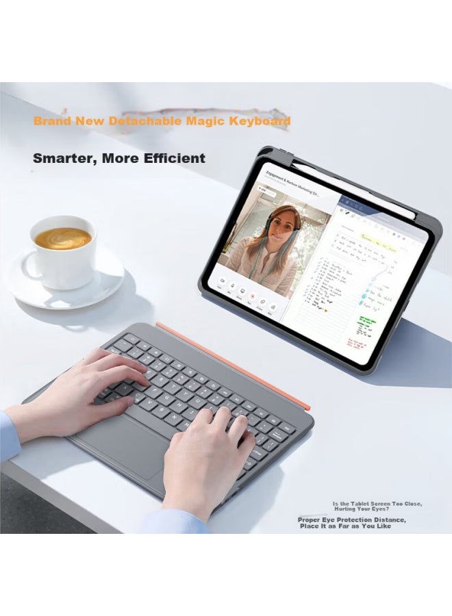 Musttrue Ipad Magic Keyboard With 360° Rotatable Stand | Upgrade Apple Tablet Keyboard Case For Ipad Air 7/6, Pro 12.9/13 Inch (2018