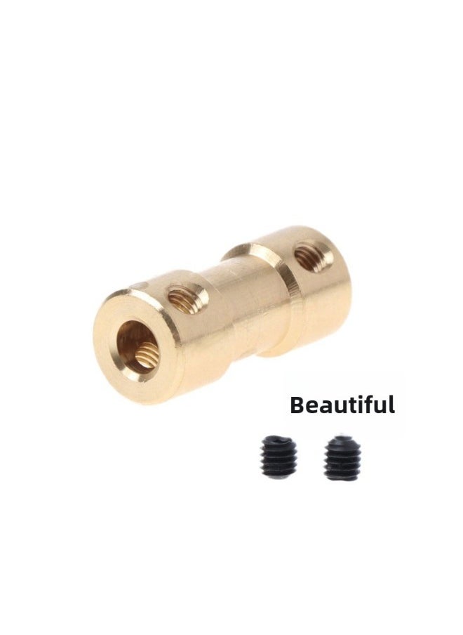 Brass Coupling Shaft Transmission Parts Motor Motor Coupling Shaft Extension Connector Model Crane Model-Color:2.3-3