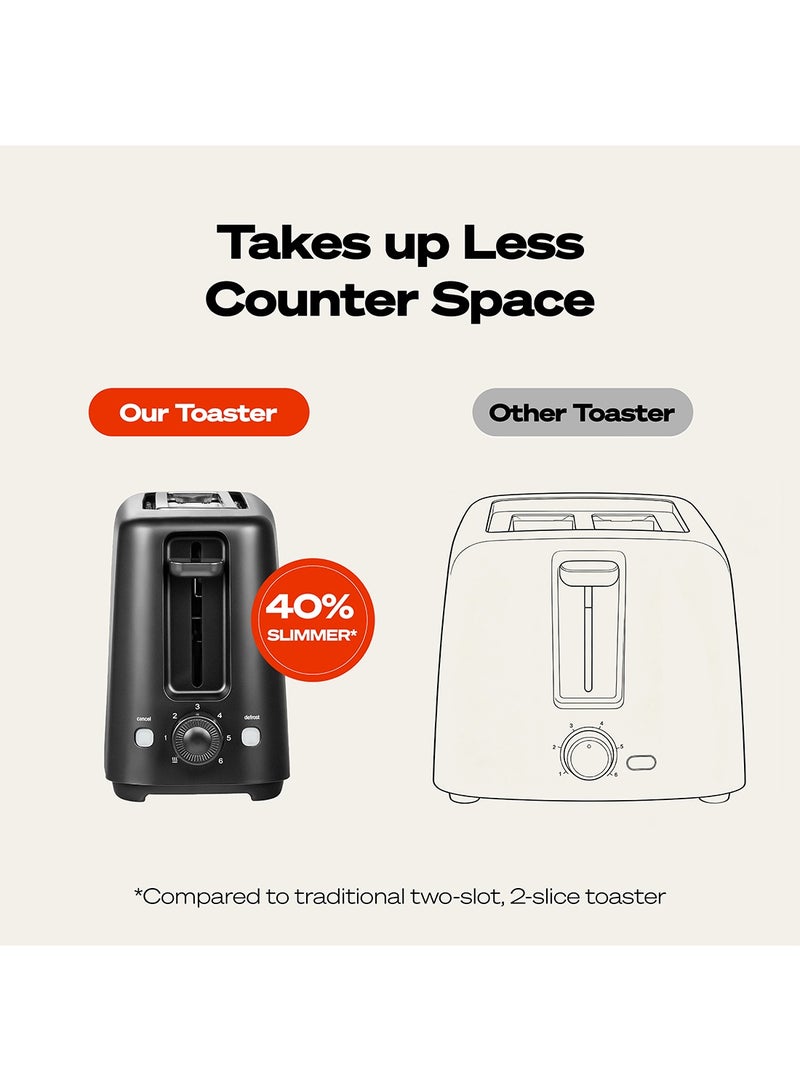 nutricook 2-Slice Essentials Slim Toaster 850 W TS150ME black - Image 3