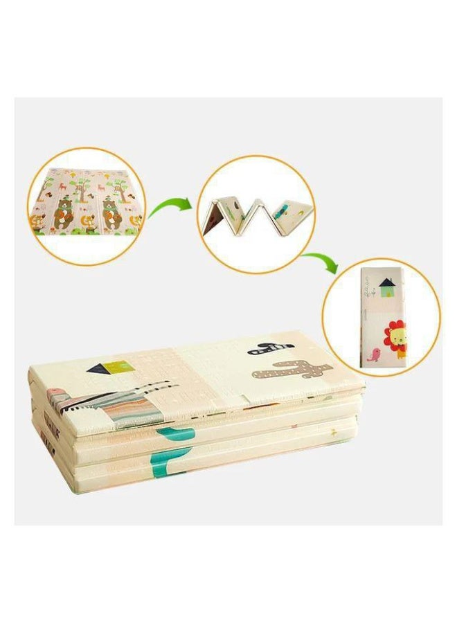 180x150 Interactive Baby Play Mat - City, Roads & Houses Design (Foldable & Waterproof), Non-Slip, Super Protective, Perfect for Crawling, Imaginative Play & Skill Development, Encourages Play_Baby Play Mat_Infant Play Mat_Kids City Mat-