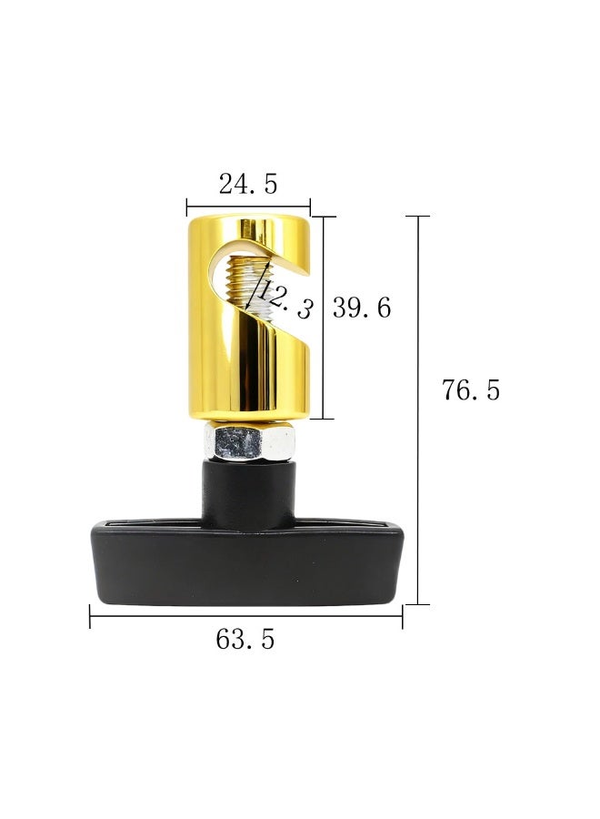 OMEVE 2PCS Car Hood Prop Struts Clamp, Hood Lift Clamp, Lift Support Clamp, 0.55 Inch Hood Lift Support Clip, for Car Rod Retaining Holder Tool, Portable Aluminum Alloy Anti (Gold) - Image 2
