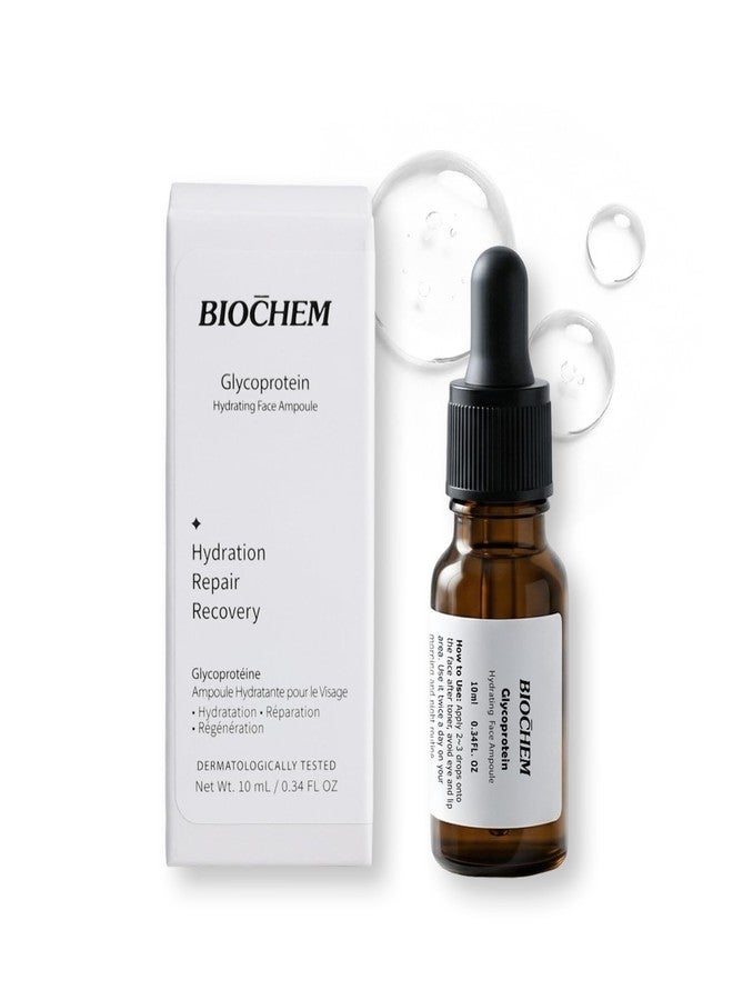 BIOCHEM Glycoprotein Hydrating Serum, 0.34 fl oz / 10 mL, Mini Ampoule – Deep Moisture + Skin Repair with Marine Glycoproteins & Hyaluronic Acid, Anti‑Aging Plumping, Travel Size, Sensitive Skin Safe - Image 1
