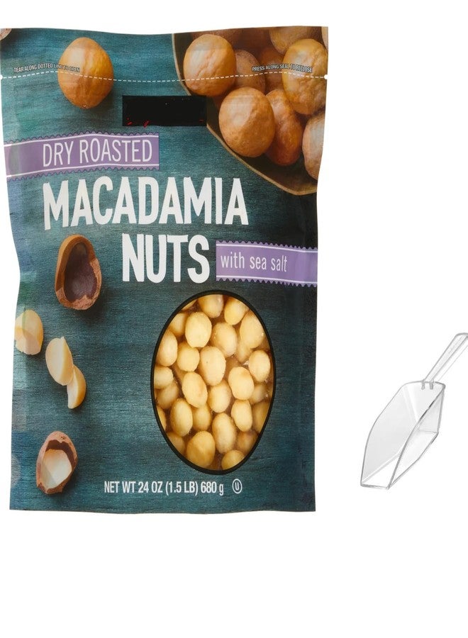 Braidz Macadamia Nuts Salted - Roasted Premium Macadamia Nuts For Baking, Snacking & Cooking 1.5 Lb With Mini Scooply Scoop - Image 1