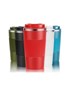 Travel Mug Reusable Coffee Cups Thermal Insulated Vacuum Insulation Stainless Steel Bottle for Hot Cold Drinks (Red, 510ml)