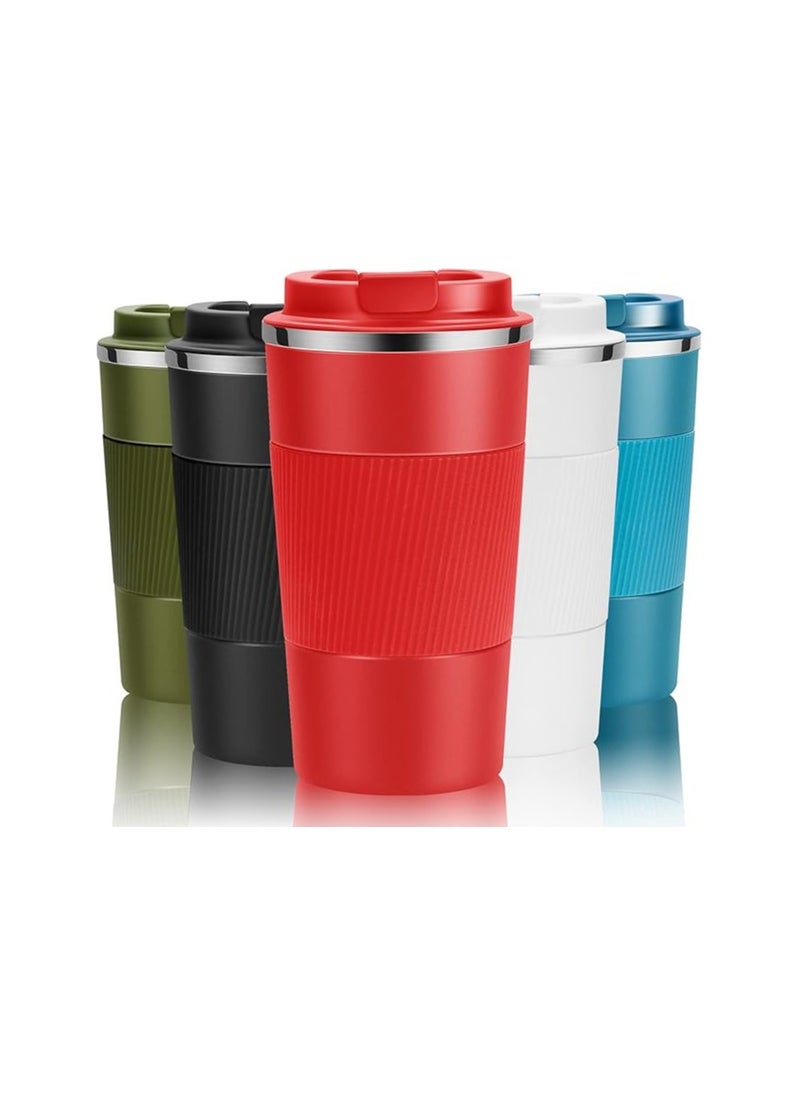 Generic - Travel Mug Reusable Coffee Cups Thermal Insulated Vacuum Insulation Stainless Steel Bottle for Hot Cold Drinks (Red, 510ml) - Image 1