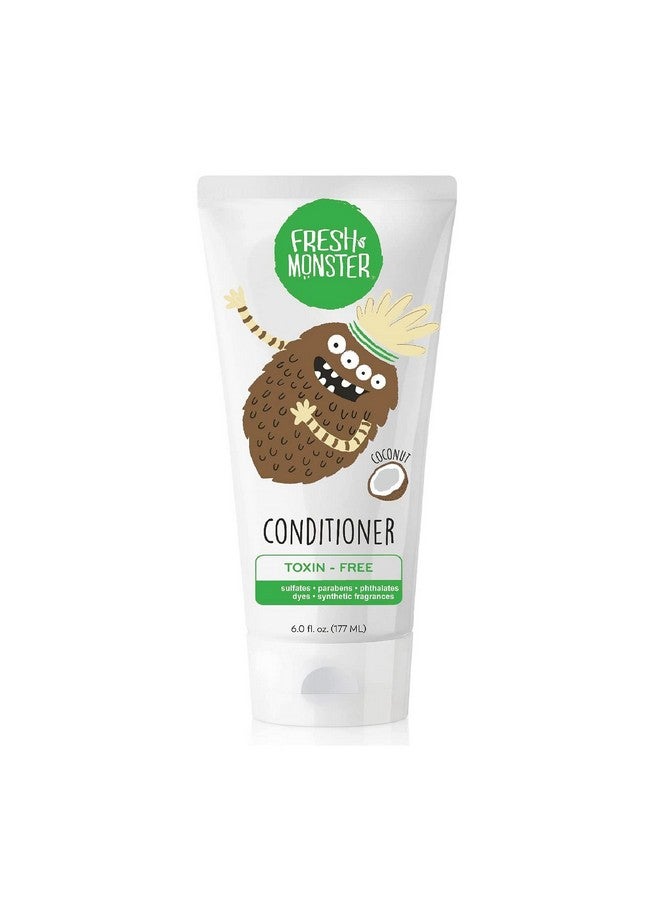 Fresh Monster Kids Hair Conditioner Toxinfree Hypoallergenic & Natural Hair Conditioner For Kids Coconut (6Oz) - Image 2