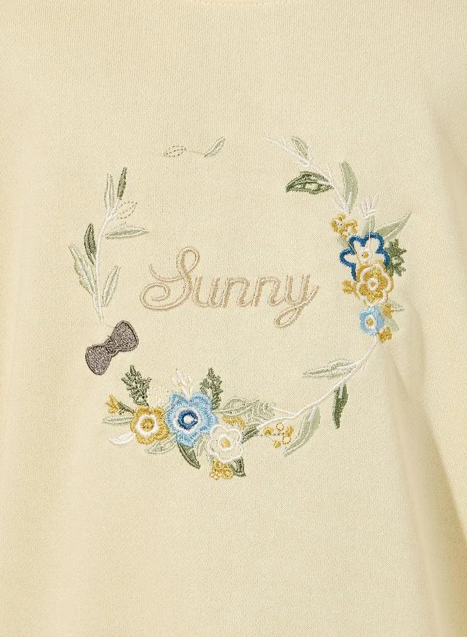 Styli Styli Heart Embroidery Slant Pocket Jogger