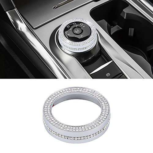 PIFOOG Bling Explorer Accessories for Ford 2023 2022 2021 2020 Gear Shift Knob Cover Decal Crystal PRND Switch Knobs Sticker Car Interior Decoration Trim Silver 1PC - Image 1