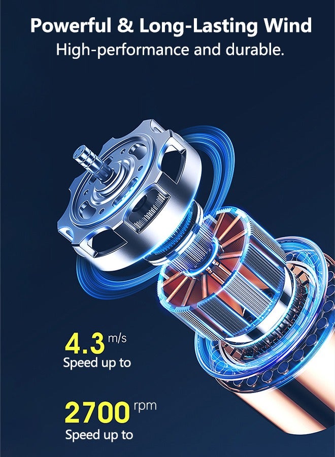 OLYSON Multi-functional Wall and Desktop Clip Fan - 500mAh Portable Fan Battery Rechargeable，5 Speeds and Strong Airflow | 3-speed adjustable light | 720-Degree Rotation | Aroma Diffuser Pad Slot , USB Fan Small Desk Fan Personal Quiet Fan for Office、Stroller、 Bedroom、 Dorm、 Bed and Camping  - Image 5