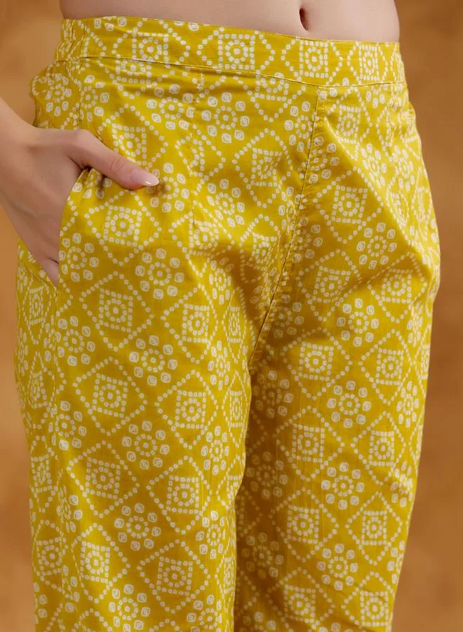 sanskrutihomes Sanskrutihomes Printed Round Neck Sleeveless Top and Pants Co-Ords