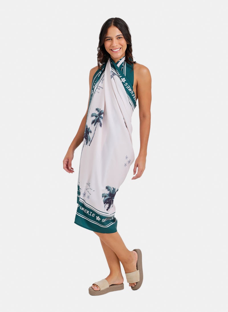 Carina Tropical Print Beach Sarong - Image 3
