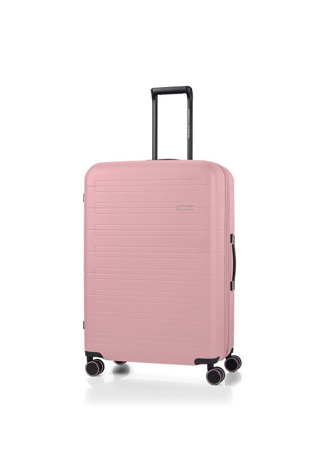 Novastream Suitcase, 4 Spinner Wheels, Hard Top, Polycarbonate, Vintage Pink|Divider Pad|Expandable|100% rPET Recycled Plastic|TSA Lock|Aluminum Handle - 3 Years Global Warranty