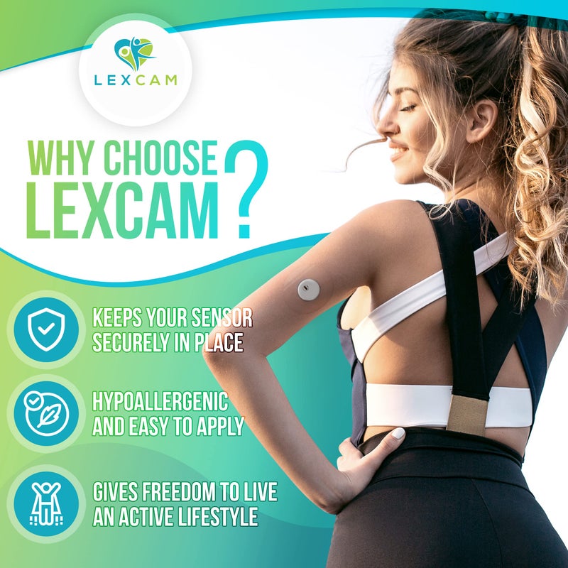 LEXCAM أغطية حساسات ليكسكام اللاصقة لفريستايل ليبر 3 فقط - عبوة من 20 لاصقة، مقاومة للماء، غطاء شفاف مع فتحة في المنتصف لجهاز مراقبة الجلوكوز المستمر، الحساس غير متضمن - Image 5