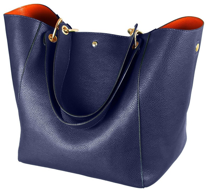 sqlp Large Work Tote Bag for Women Designer Purses and Handbags Big Bucket bags Ladies Travel Crossbody Purse Navy Blue - Image 1