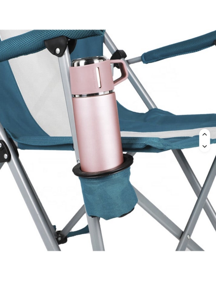 GO2CAMPS Premium Quality and Durable Lightweight Foldable Camping Chair with Armrests & Built-in Cup Holder and Carry Bag â€“ Heavy Duty Portable Outdoor Folding Chair for Desert Camping, Garden Relaxation, Fishing, Beach Trips, Outdoor Travel, Hiking and Picnics â€“ Comfortable & Compact Design â€“ 63 x 63 x 98 cm - Image 5