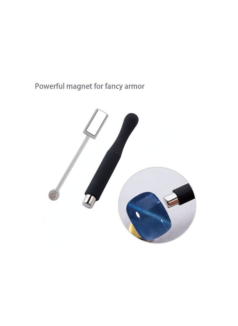 Miss Gooey Nail Polish Set Gel Nail Polish Cat Eye Color Change Glitter with Magnetic Stick Kit Super Shiny Color Long Lasting UV LED Needs Quick Drying Magnetic Art Manicure DIY At Home Soak for Women  - Image 3