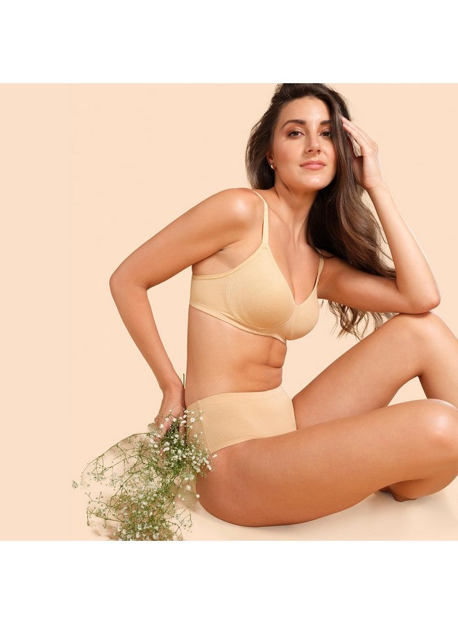 Enamor A042 Side Support Shaper Supima Cotton Everyday Bra - Non-Padded, Wirefree & High Coverage Skin - Image 2