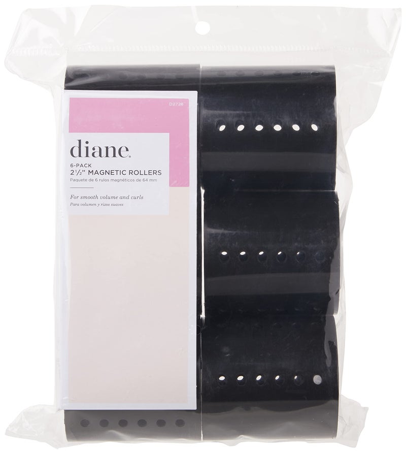Diane Magnetic Roller, Black, 2-1/2 Inch, 6 Count - Image 5