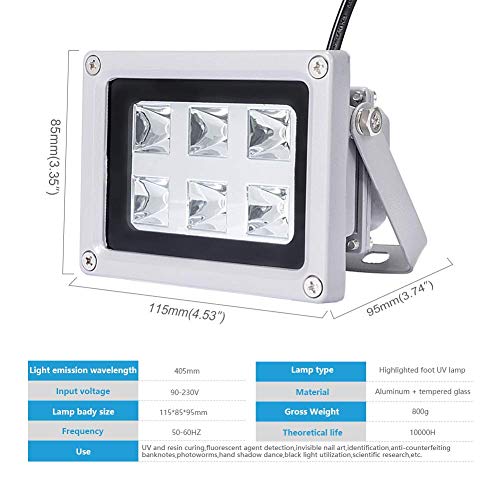 Comgrow 3D Printer UV Resin Curing Light with Solar Turntable 360°Rotating Stand for SLA DLP LCD 3D Printer Solidify Photosensitive Resin 405nm UV Resin Affect, DIY Curing Enclosure - Image 3