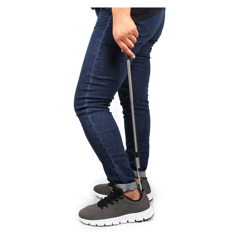 Fanwer Premium Long Handled Shoe Lifter 16" to 31" Adjustable Expander Shoe Horn - Extends & Collapses Stainless Steel Telescopic Spring Shoehorn - Image 4