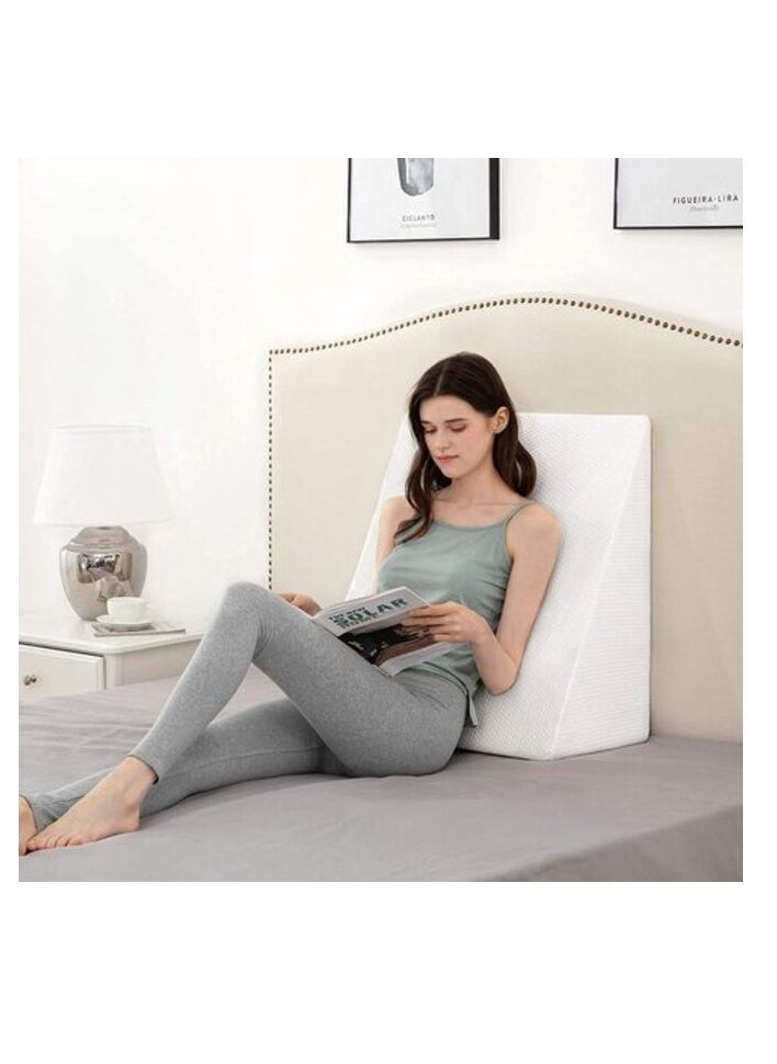 DEEP SLEEP Every Night Deep Sleep Orthopedic Bed Wedge Pillow With HD Foam Top Elevation For Sleeping, Acid Reflux, Heartburn, Anti Snoring And Gerd Pillow - Ideal For Neck Pain, Back Support (W 65 X L 65 Cm, Standard: 8")  - Image 2