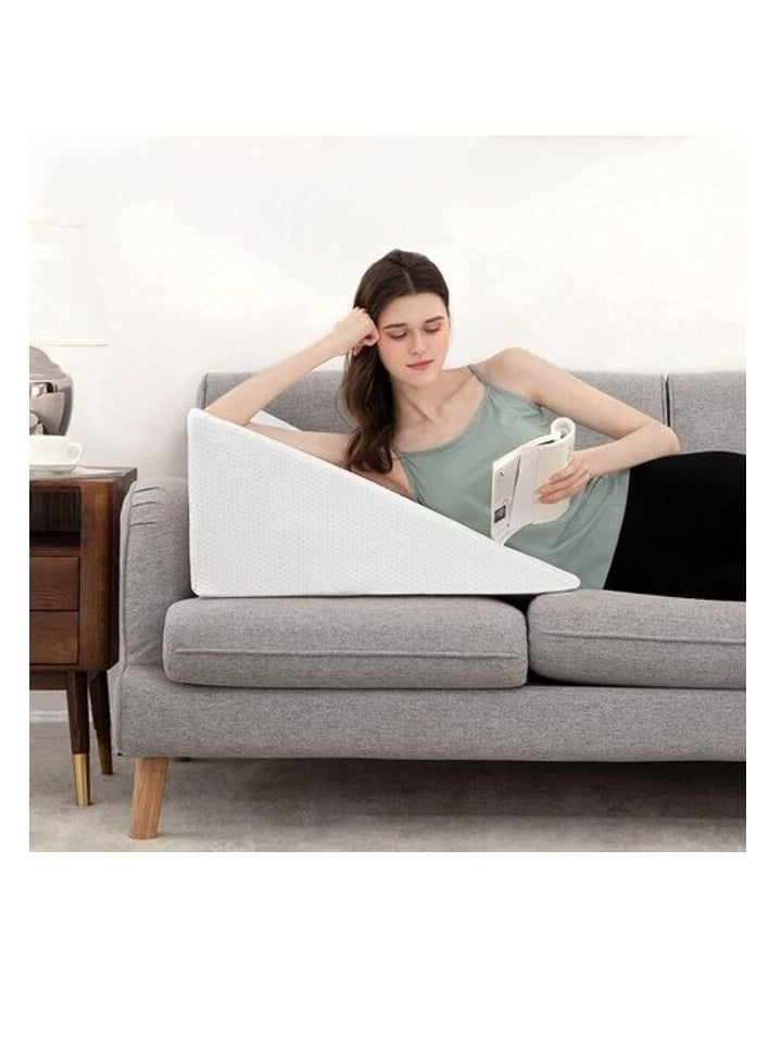DEEP SLEEP Every Night Deep Sleep Orthopedic Bed Wedge Pillow With HD Foam Top Elevation For Sleeping, Acid Reflux, Heartburn, Anti Snoring And Gerd Pillow - Ideal For Neck Pain, Back Support (W 65 X L 65 Cm, Standard: 8")  - Image 3