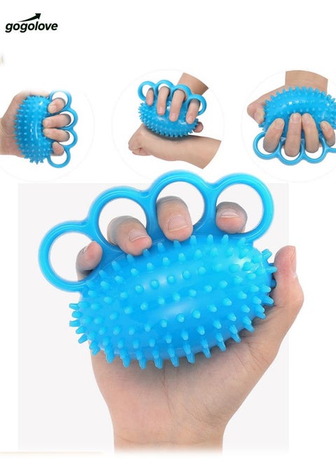 Hand Grip Strengthener, Finger Exerciser Ball and Hand Exercisers for Strength, Grip Strengthening, Improve Flexibility, Hand Therapy Ball for Hand Cramps and Recovery Blue