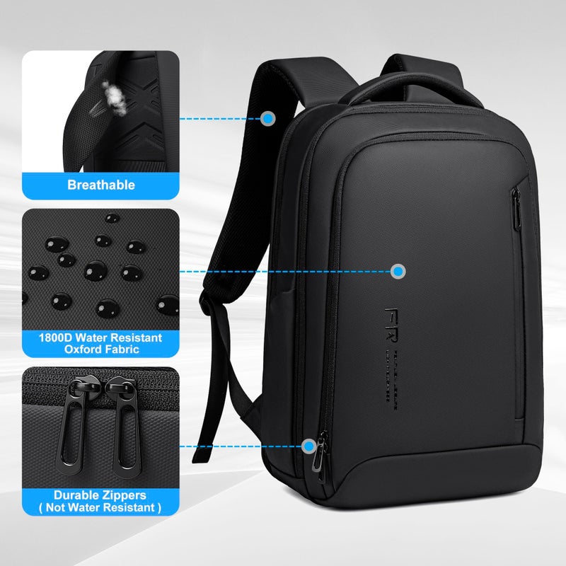 Fenree.geer Laptop Backpack for Men, Business Backpack with USB Charging Port,Water Resistant Tech Backpack, Mens 17 Inch Laptop Bag for Work/Commuter/College - Image 5
