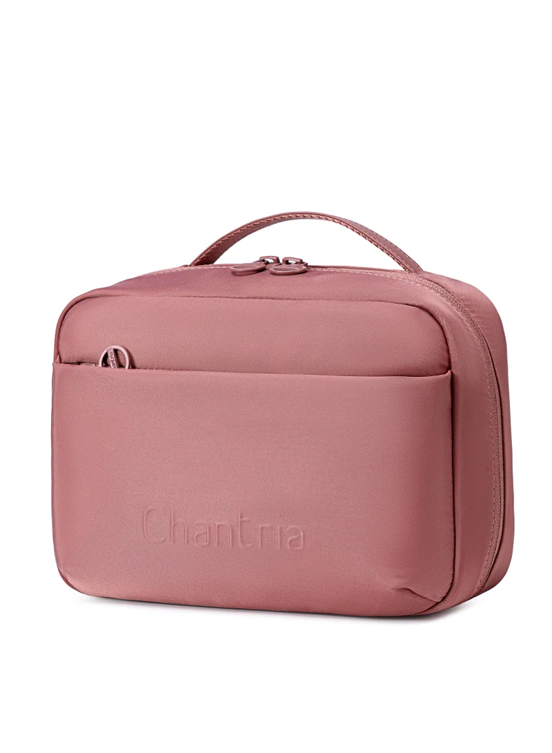 شانتريا حقيبة مكياج نسائية خفيفة الوزن مقاومة للماء متعددة الوظائف بسحاب وفتحة  درجة