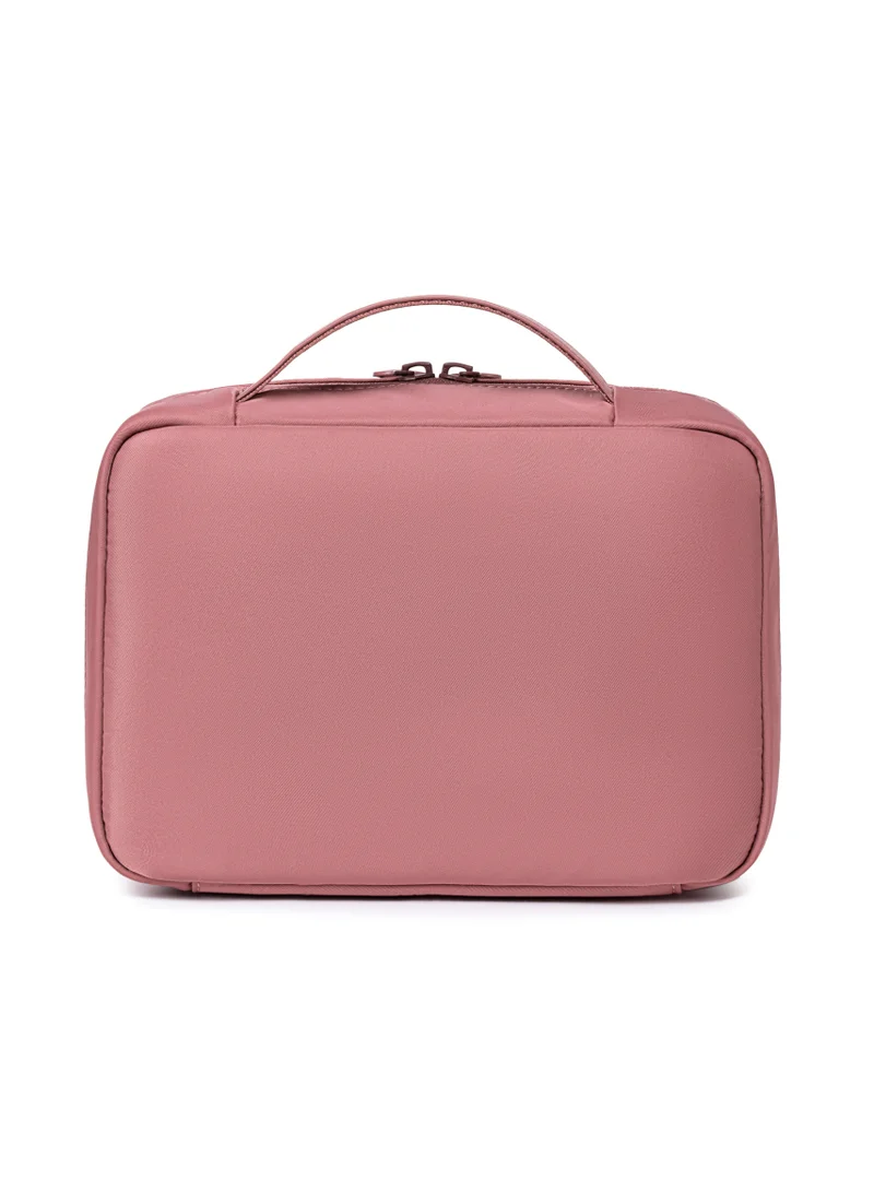 Chantria Nostalgia Rose Premium Lightweight Carry All Cosmetic Bag for Women Water Resistant Multifunctional Clutch Bag with Multiple Pockets and 180° Degree Opening, CB00793-Nostalgia Rose  | Best Price UAE