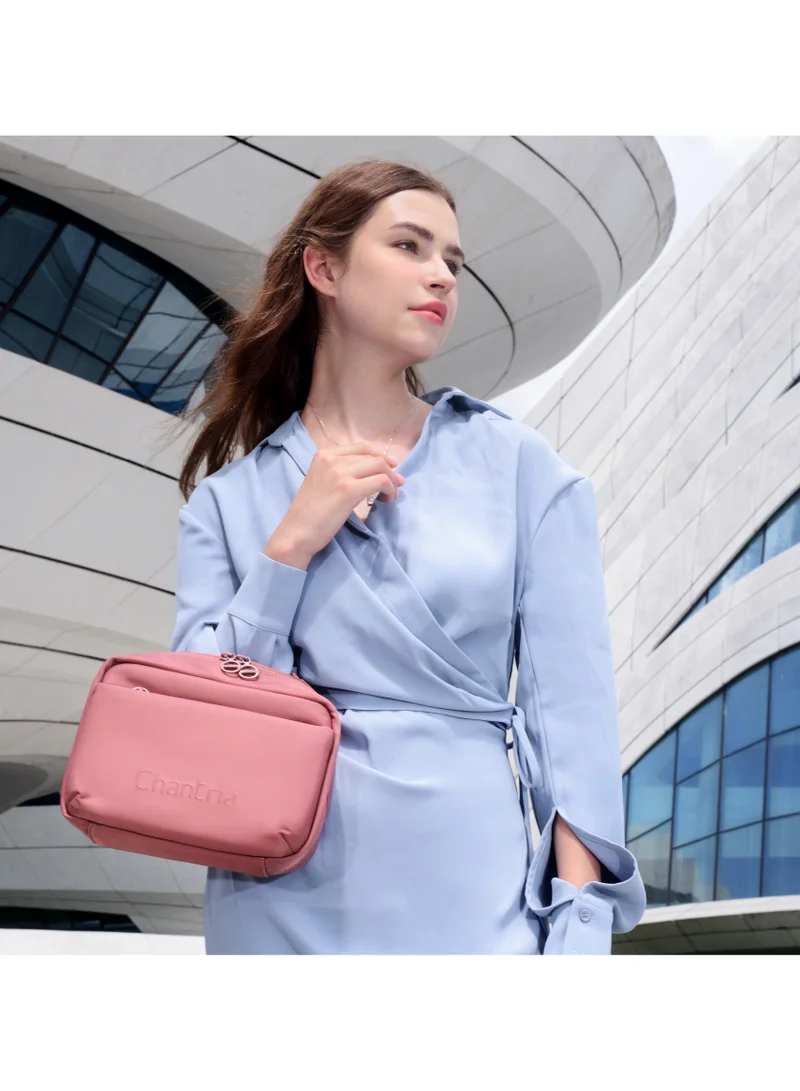 Chantria Nostalgia Rose Premium Lightweight Carry All Cosmetic Bag for Women Water Resistant Multifunctional Clutch Bag with Multiple Pockets and 180° Degree Opening, CB00793-Nostalgia Rose  | Best Price UAE