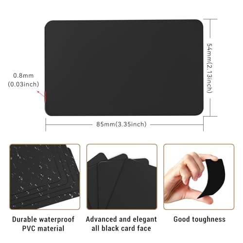 Timeskey NFC 50pcs Black NFC Tags - NFC Business Cards, 215 Cards, Blank, Rewritable, 504 Bytes, Programmable, iPhone Compatible - Image 2