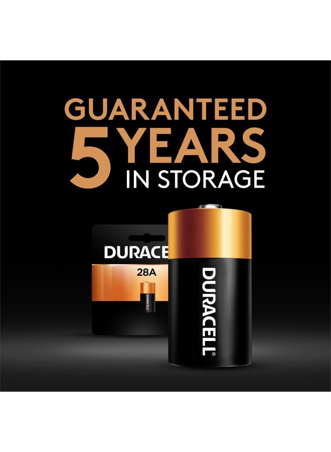 Duracell 28A 6V Alkaline Battery, 1 Count Pack, 28A 6 Volt Alkaline Battery, Long-Lasting for Cameras, Medical Devices, Garage Door Openers, and More - Image 3