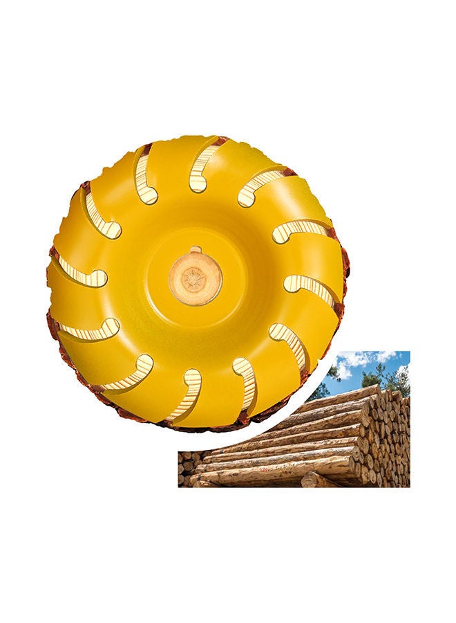 NIBEMINENT Manganese Steel 90mm 12 Teeth Wood Carving Disc Yellow 17x3x15centimeter  - Image 2
