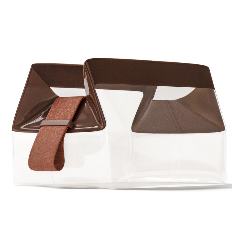 Cadence Parcel Clear Dopp Kit with Magnetic Closure Durable and LeakResistant Travel Toiletry Kit TSACompliant Modular Design Hygiene Bag for Travel Essentials 1 Qt Chestnut