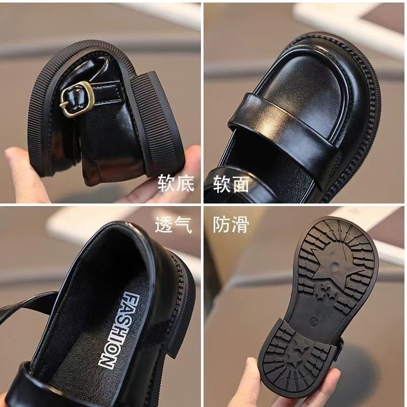Genuine Leather Girls'' Black British-Style Leather Shoes 2025 Spring and Autumn New Children''s Performance Leather Shoes Little Girl Jk Princess Shoes - Image 5