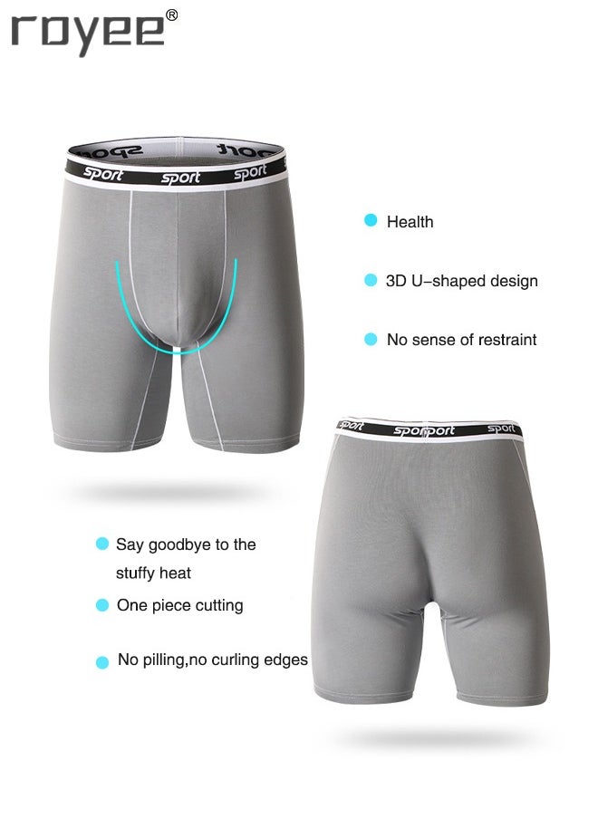 Royee - 3Pack Over Size Men's Underwear Modal Flat Corner Pants, Extended Fitness Underwear, Breathable and Non stuffy - Image 1