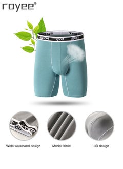 Royee 3Pack Over Size Men's Underwear Modal Flat Corner Pants, Extended Fitness Underwear, Breathable and Non stuffy  - Image 2