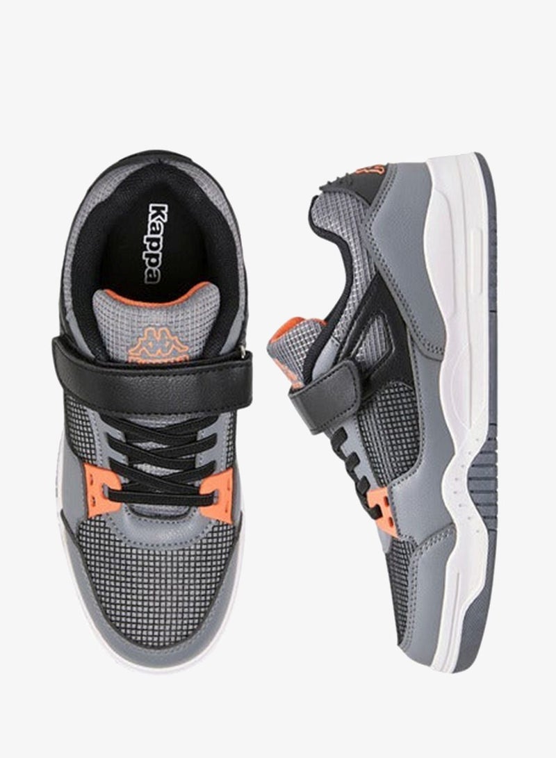 Kappa Boys' Logo Detail Sneakers with Hook and Loop Closure - Image 1