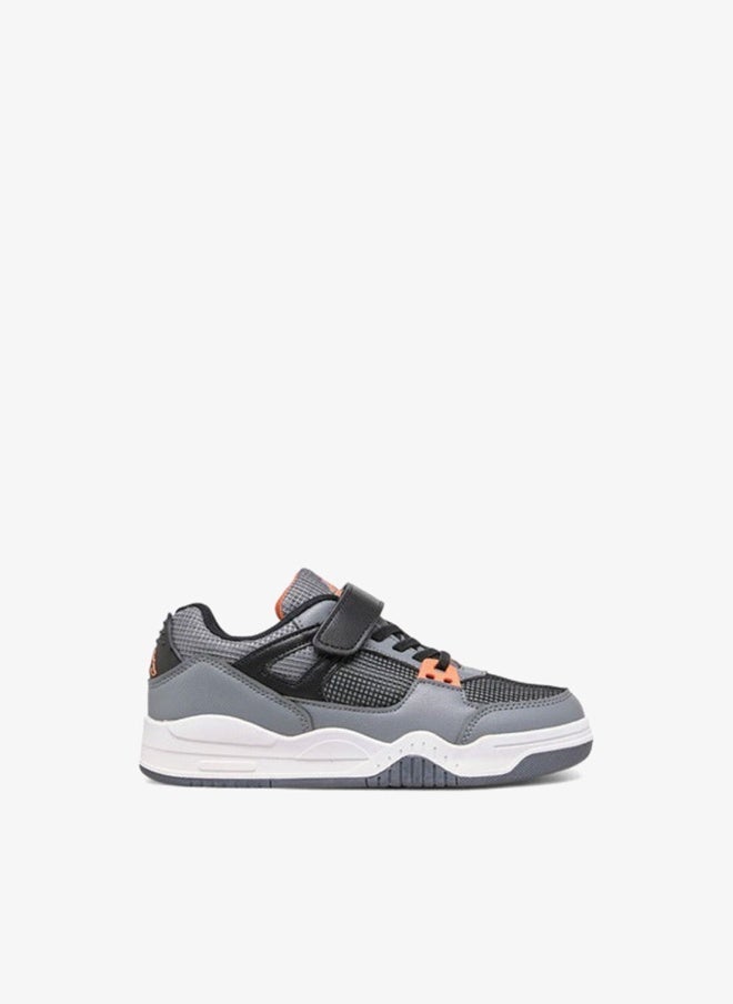 Kappa Boys' Logo Detail Sneakers with Hook and Loop Closure - Image 3