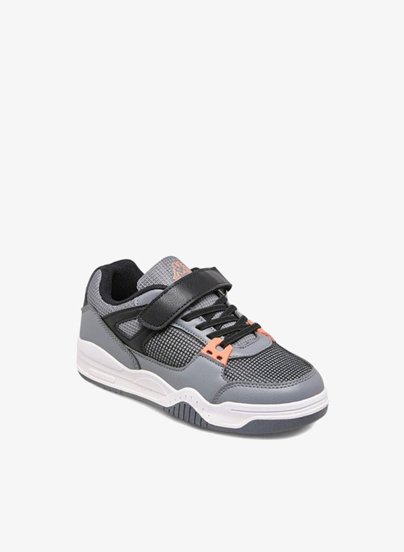 Kappa Boys' Logo Detail Sneakers with Hook and Loop Closure - Image 2