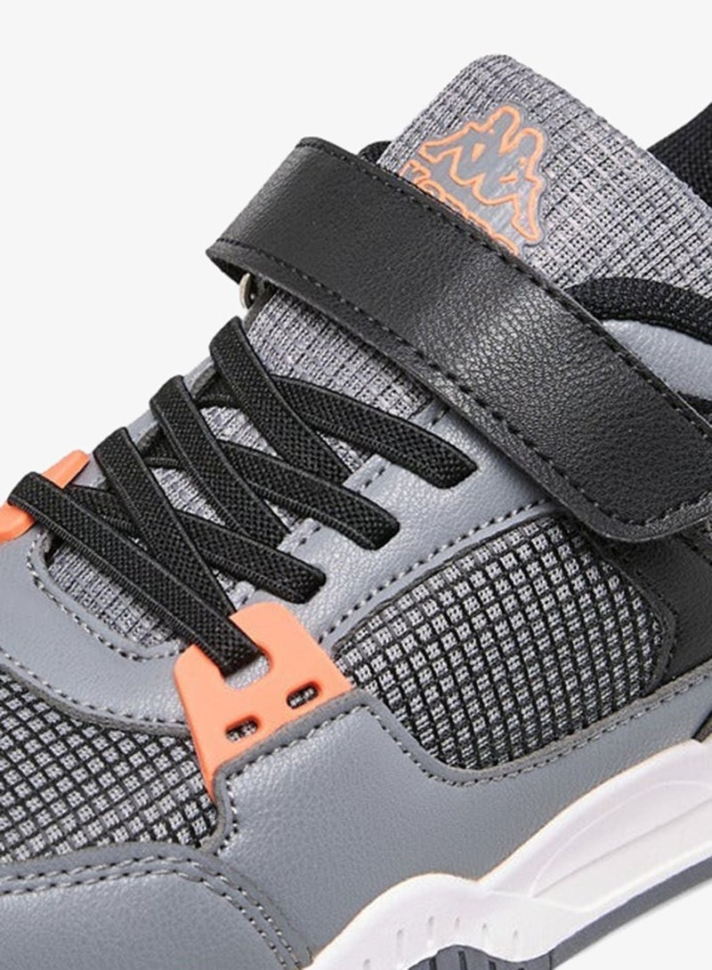 Kappa Boys' Logo Detail Sneakers with Hook and Loop Closure - Image 4