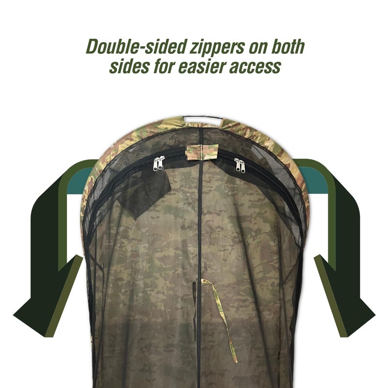 USGI Industries Bivy Tent | Lightweight Single Person Sleeping Net System for Outdoors, Camping, Survival, Hiking, Backpack | Mesh Protection (OCP) - Image 3